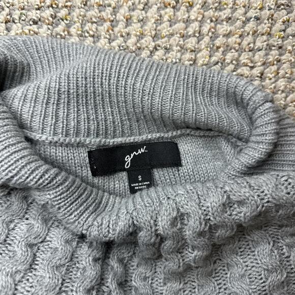 Cute vintage y2k gray chunky cowl neck sweater - Picture 6 of 6